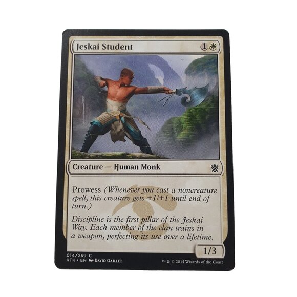 Magic The Gathering Jeskai Student x4 Cards Creature Human Monk 2014 14/269 - Picture 2 of 3